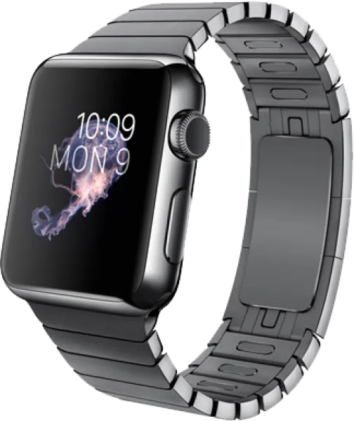 Apple Watch (38 mm) Uzay Siyahı Paslanmaz çelik Kasa ve Baklalı Model Uzay Siyahı Paslanmaz çelik Bilezik Akıllı Saat