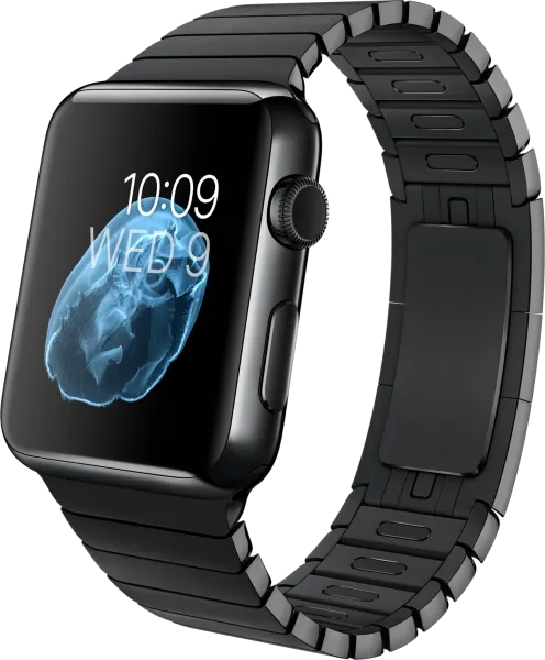 Apple Watch (42 mm) Uzay Siyahı Paslanmaz çelik Kasa ve Baklalı Model Uzay Siyahı Paslanmaz çelik Bilezik Akıllı Saat