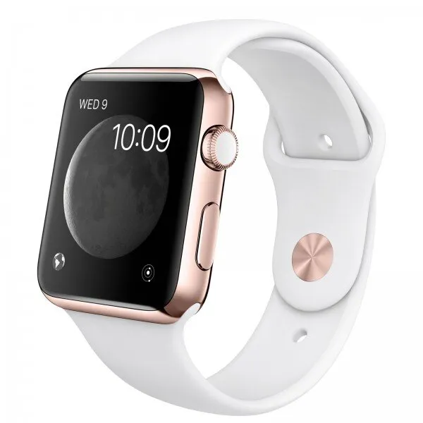 Apple Watch Edition (42 mm) 18 Ayar Roze Altın Kasa ve Beyaz Spor Kordon Akıllı Saat