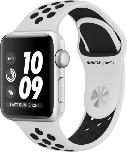 Apple Watch Nike+ Series 3 GPS (38 mm) Gümüş Rengi Alüminyum Kasa ve Saf Platin/Siyah Nike Spor Kordon Akıllı Saat
