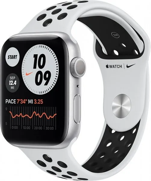 Apple Watch Nike Series 6 (44mm) Gümüş Rengi Alüminyum Kasa ve Nike Spor Kordon Akıllı Saat