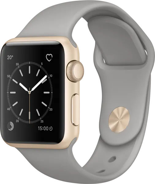 Apple Watch Series 1 (38 mm) Altın Rengi Alüminyum Kasa ve Beton Grisi Spor Kordon Akıllı Saat