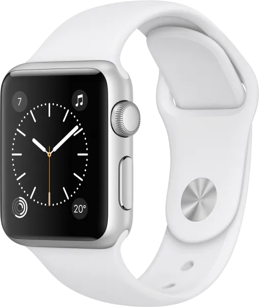 Apple Watch Series 1 (38 mm) Gümüş Rengi Alüminyum Kasa ve Beyaz Spor Kordon Akıllı Saat