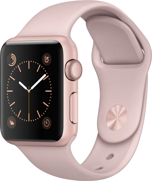 Apple Watch Series 1 (38 mm) Roze Altın Rengi Alüminyum Kasa ve Kum Pembesi Spor Kordon Akıllı Saat