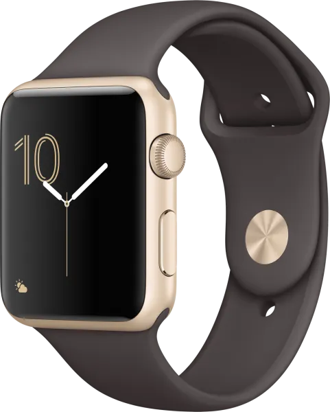 Apple Watch Series 1 (42 mm) Altın Rengi Alüminyum Kasa ve Kakao Spor Kordon Akıllı Saat