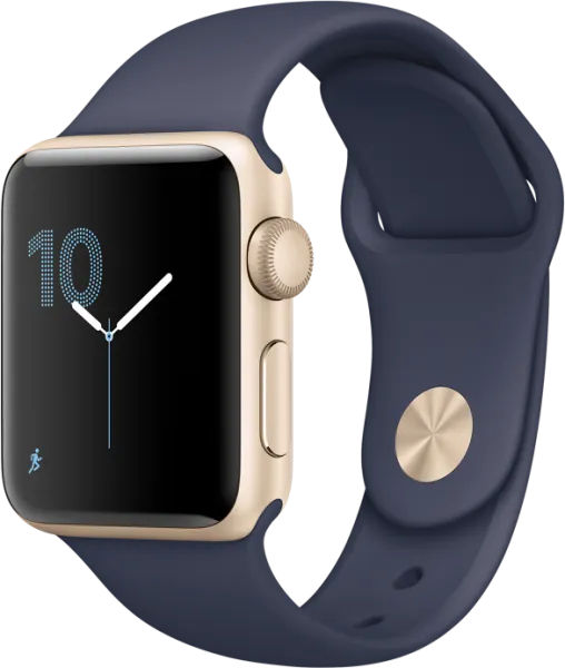 Apple Watch Series 2 (38 mm) Altın Rengi Alüminyum Kasa ve Gece Mavisi Spor Kordon Akıllı Saat