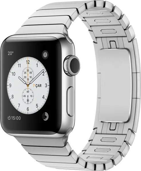 Apple Watch Series 2 (38 mm) Paslanmaz çelik Kasa ve Baklalı Model Bilezik Akıllı Saat