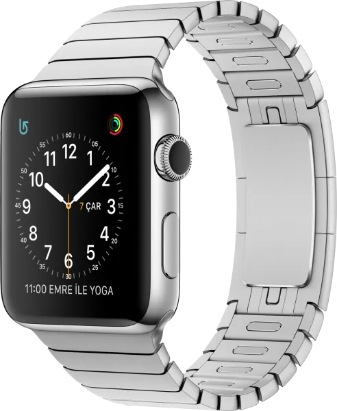 Apple Watch Series 2 (42 mm) Paslanmaz çelik Kasa ve Baklalı Model Bilezik Akıllı Saat