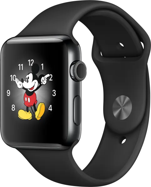 Apple Watch Series 2 (42 mm) Uzay Siyahı Paslanmaz çelik Kasa ve Siyah Spor Kordon Akıllı Saat