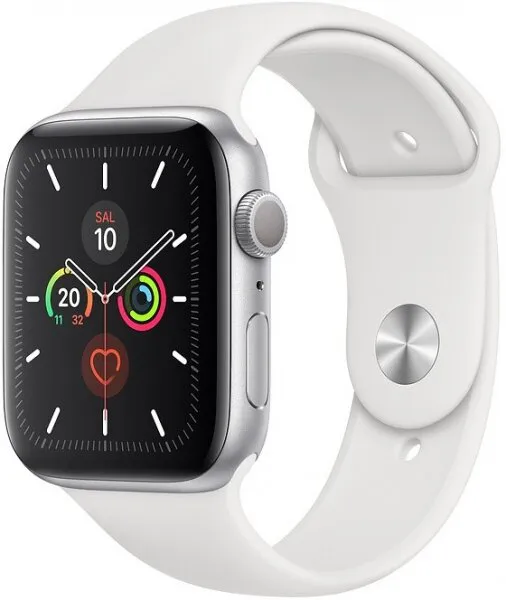 Apple Watch Series 5 (44mm) Gümüş Rengi Alüminyum Kasa ve Spor Kordon 44 mm Akıllı Saat