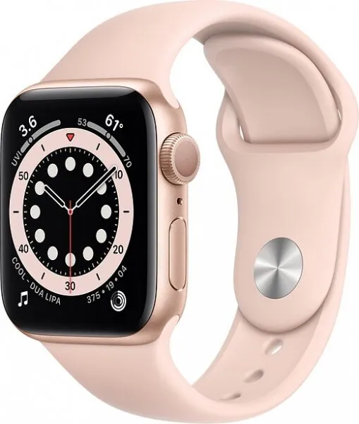 Apple Watch Series 6 (40mm) Altın Rengi Alüminyum Kasa ve Spor Kordon Akıllı Saat