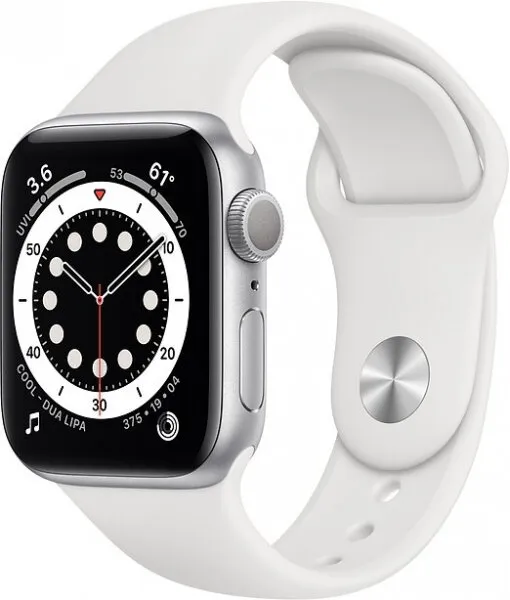 Apple Watch Series 6 (40mm) Gümüş Rengi Alüminyum Kasa ve Spor Kordon Akıllı Saat