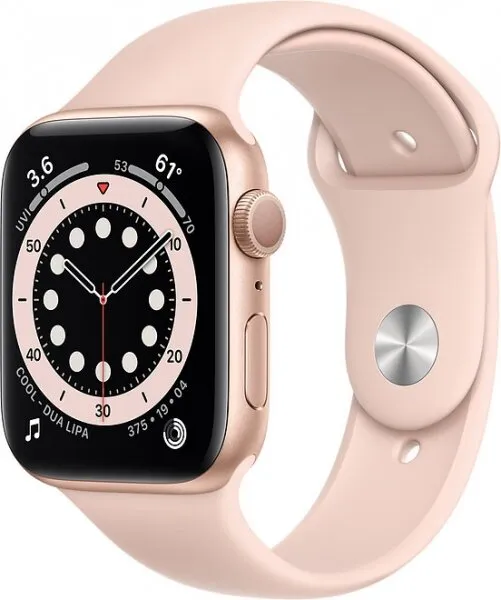 Apple Watch Series 6 (44mm) Altın Rengi Alüminyum Kasa ve Spor Kordon Akıllı Saat