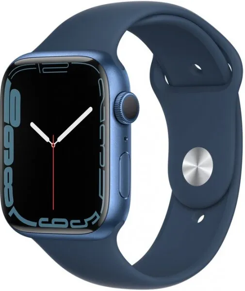 Apple Watch Series 7 45mm Mavi Alüminyum Kasa ve Spor Kordon (MKN83TU/A) Akıllı Saat