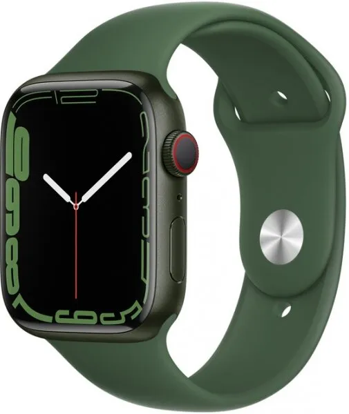 Apple Watch Series 7 Cellular 45mm Yeşil Alüminyum Kasa ve Spor Kordon (MKJR3TU/A) Akıllı Saat