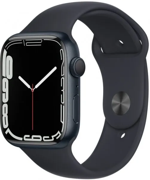 Apple Watch Series 7 45mm Gece Yarısı Alüminyum Kasa ve Spor Kordon (MKN53TU/A) Akıllı Saat