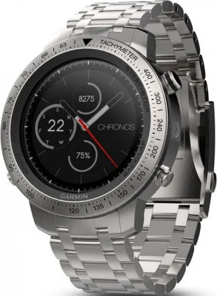 Garmin Fenix Chronos Brushed Stainless Steel çelik Gümüş (010-01957-02) Akıllı Saat