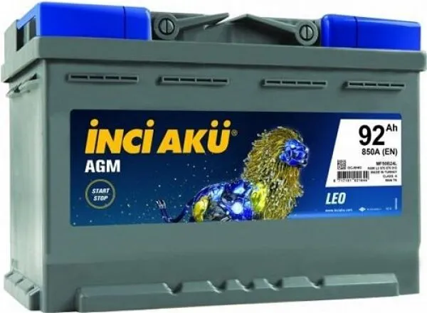 İnci Akü AGM LEO 12V 92Ah Akü