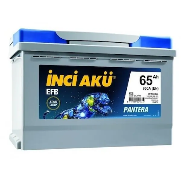 İnci Akü EFB Pantera 12V 65Ah Akü