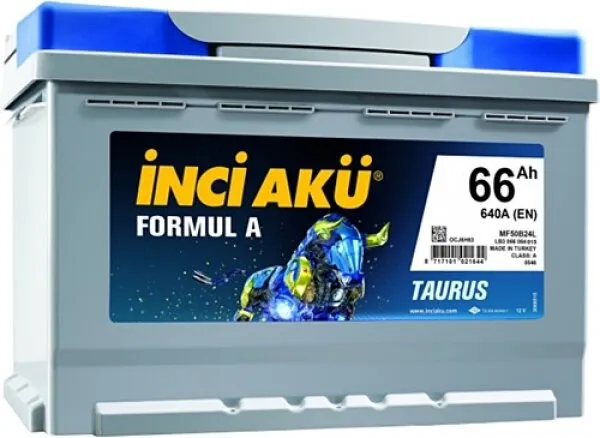 İnci Akü Formul A Taurus 12V 66Ah Akü