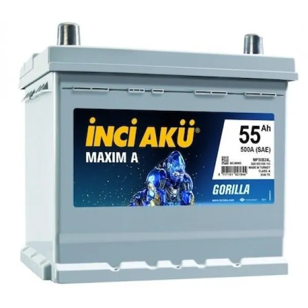 İnci Akü Maxim A Gorilla 12V 55Ah Akü