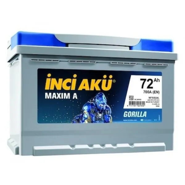 İnci Akü Maxim A Gorilla 12V 72Ah Akü