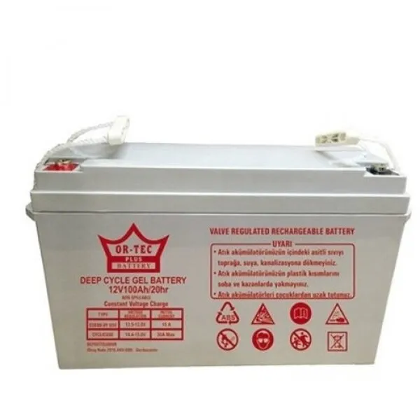 Or-Tec Jel 12V 100Ah Akü