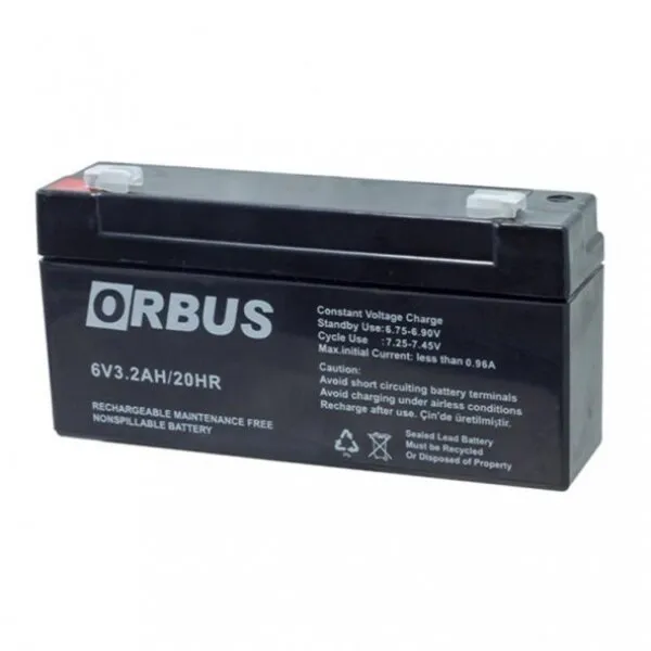 Orbus 6V 3.2Ah Akü