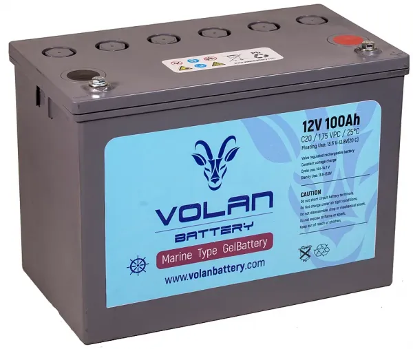 Volan Battery Marin Jel 12V 100Ah Akü