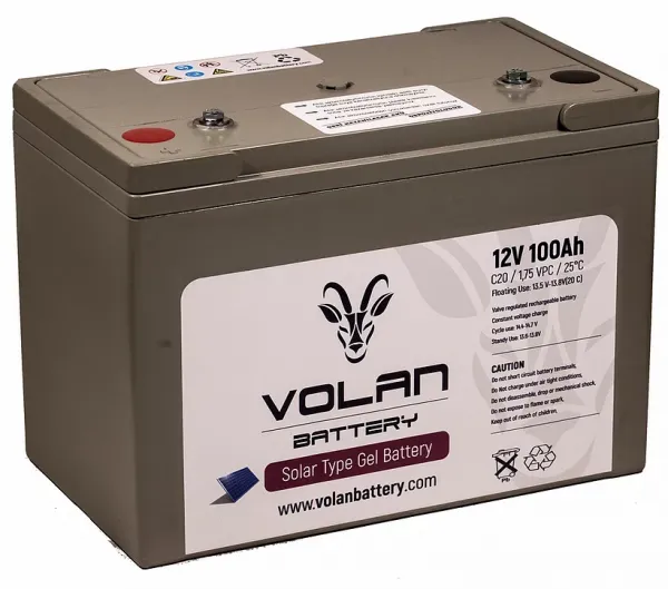 Volan Battery Solar Jel 12V 100Ah Akü