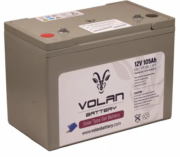 Volan Battery Solar Jel 12V 105Ah Akü