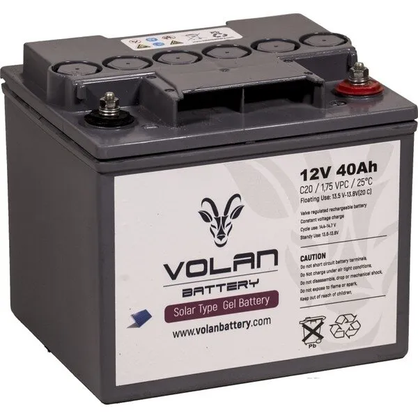 Volan Battery Solar Jel 12V 40Ah Akü