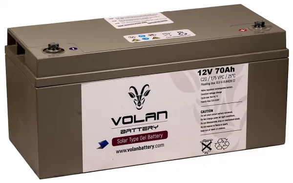 Volan Battery Solar Jel 12V 70Ah Akü