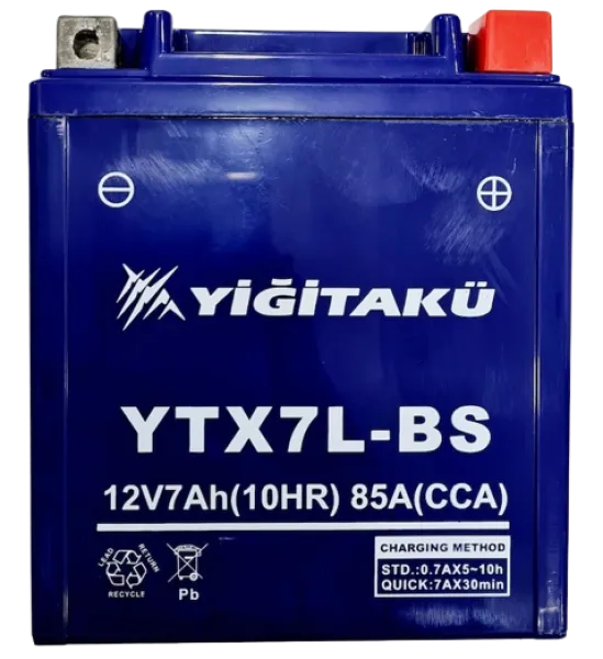 Yiğit Akü YTX7L-BS 12V 7Ah (00070002MT) Akü