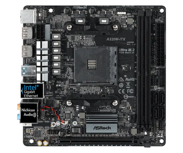 Asrock A320M-ITX AM4 Soket Anakart