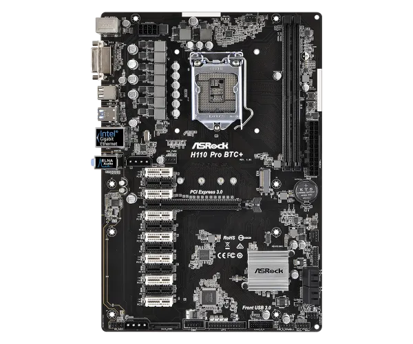 ASRock H110 Pro BTC+ LGA 1151 Soket Anakart