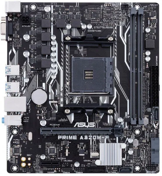 Asus Prime A320M-F AM4 Soket Anakart
