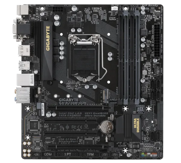 Gigabyte GA-B250M-D3H LGA 1151 Soket Anakart