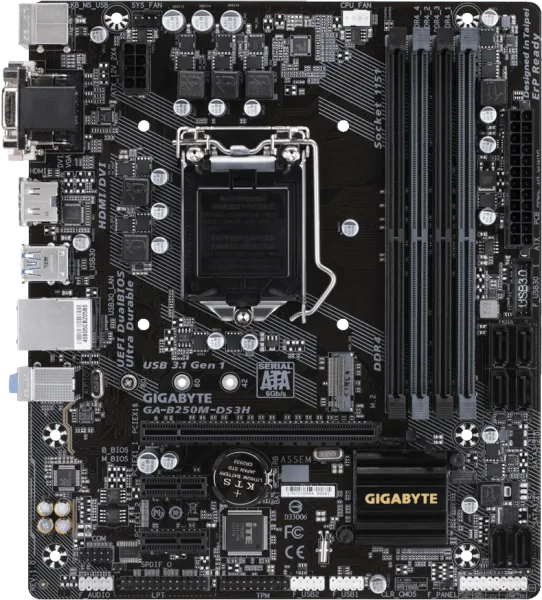Gigabyte GA-B250M-DS3H LGA 1151 Soket Anakart