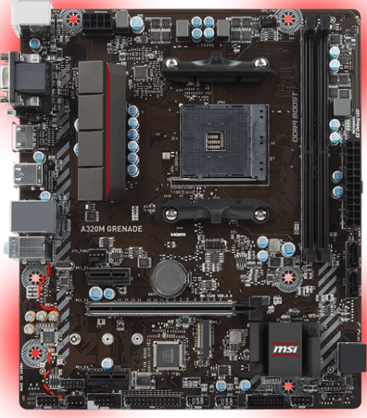 MSI A320M Grenade AM4 Soket Anakart
