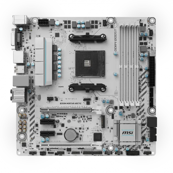 MSI B350M Mortar Arctic AM4 Soket Anakart