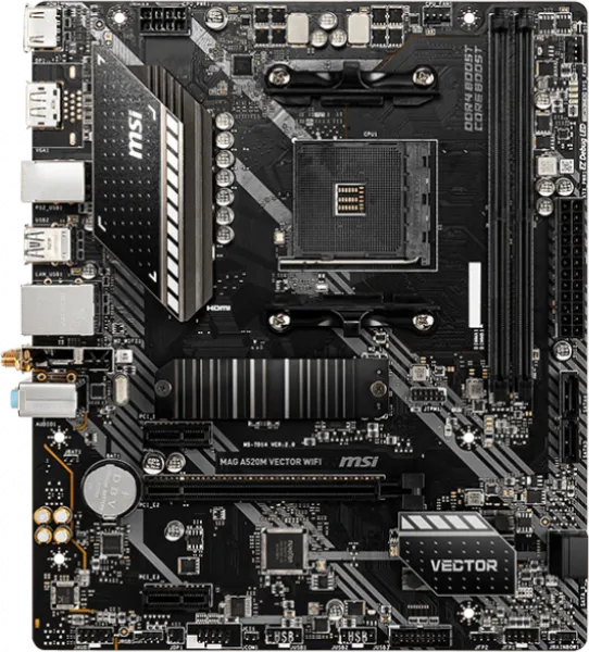 MSI MAG A520M Vector WiFi AM4 Soket Anakart