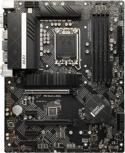 MSI Pro B660-A DDR4 LGA 1700 Soket Anakart