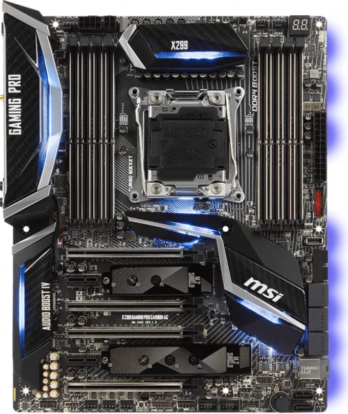 MSI X299 Gaming Pro Carbon AC Wi-Fi LGA 2066 Soket Anakart