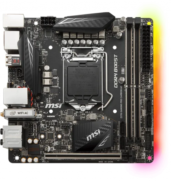 MSI Z370I Gaming Pro Carbon AC LGA 1151 Soket Anakart