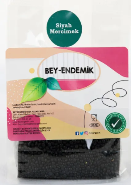 Beyorganik Bey Endemik Siyah Mercimek 160 gr Bakliyat