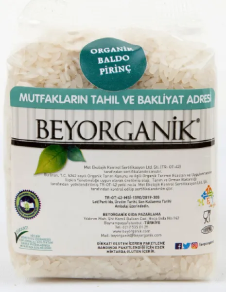Beyorganik Organik Baldo Pirinç 500 gr Bakliyat