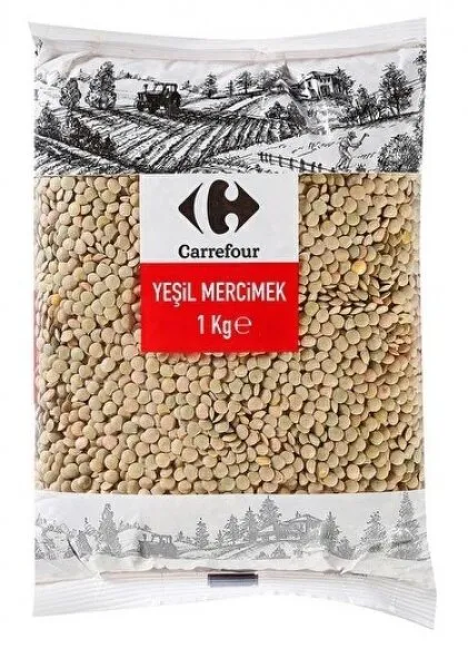 Carrefour Yeşil Mercimek 1 kg Bakliyat