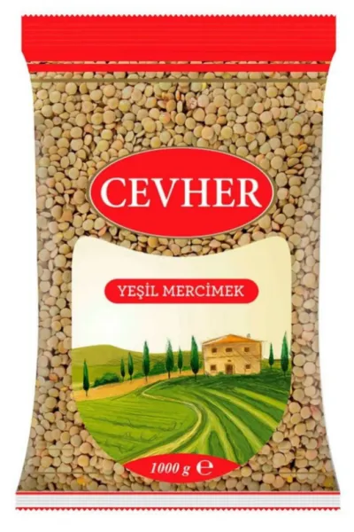 Cevher Yeşil Mercimek 1 kg Bakliyat