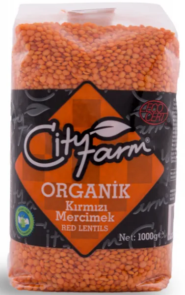 City Farm Organik Kırmızı Mercimek 1 kg Bakliyat
